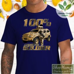 100% American Soldier Shirt Men Short Sleeve