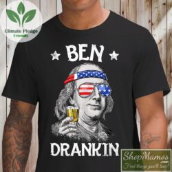 4th Of July Ben Drankin T Shirt Men Short Sleeve