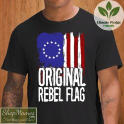 4th Of July Original Rebel Flag T Shirt Men Short Sleeve