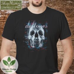 90s Deftones Skull Vintage T Shirt Black Men Short Sleeve