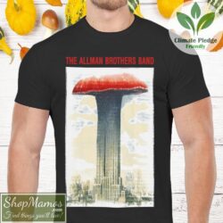 Allman Brothers Band Mushroom Building Shirt Vintage Men Short Sleeve