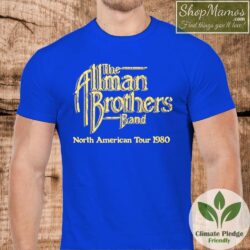 Allman Brothers North America Tour Shirt Men Short Sleeve