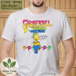 Bart Simpson Grateful Dead Shirt Men Short Sleeve