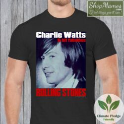 Charlie Watts Shirt The Rolling Stones Drummer Shirt Men Short Sleeve