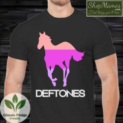 Deftones Stripe Pink Pony Shirt Men Short Sleeve