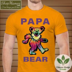 Father's Day Papa Bear Grateful Dead Shirt Men Short Sleeve