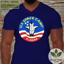 Florida Us Space Camp T Shirt Men V Neck