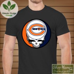 Grateful Dead Chicago Bears Tshirt Steal Your Face Men Short Sleeve