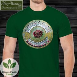 Grateful Dead Rose Logo Vintage Shirt Men Short Sleeve