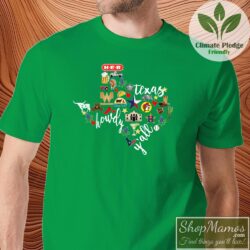 Howdy Y'all Texas T Shirt Men Short Sleeve