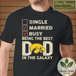 Iowa Hawkeyes Father's Day Best Dad In The Galaxy T Shirt Men Short Sleeve