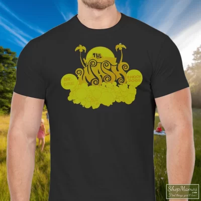 Men's Dr Dre Snoop Dogg The Wash Promo Movie For Hip Hop Fans T Shirt In Black, Front View On Light Wood Background