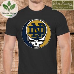 Notre Dame Fighting Irish Football Grateful Dead Steal Your Face T Shirt Men Short Sleeve