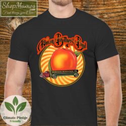 Peach Allman Brothers Band Montage Mountain T Shirt Men Short Sleeve