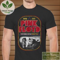 Pink Floyd Atom Heart Mother World Tour Shirt Vintage Men Short Sleeve