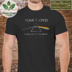 Pink Floyd Dark Side Of The Moon Black T Shirt Vintage Men Short Sleeve