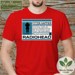 Radiohead Fitter Happier Shirt Men Short Sleeve