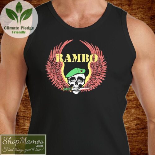 Rambo Skull Vintage Shirt Men Tank Top