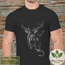 Smoke Em Deer Shirt Black Men Short Sleeve