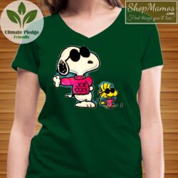 Snoopy Woodstock Joe Cool T Shirt Women V Neck