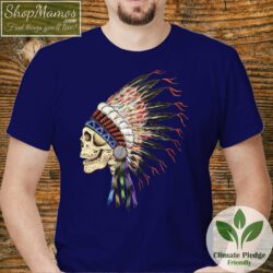 Spring Grateful Dead Indian Skull Shirt Men Short Sleeve