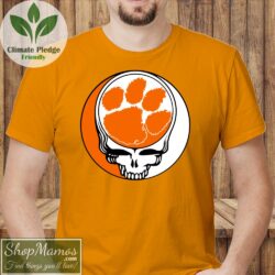 Steal Your Face Clemson Tigerpaw Grateful Dead T Shirt Men Short Sleeve