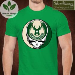 Steal Your Face Grateful Dead Milwaukee Bucks Shirt Men Short Sleeve