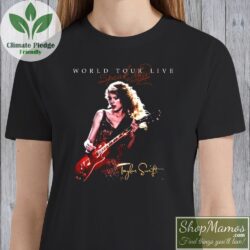 Taylor Swift Speak Now World Tour Shirt Black Women Short Sleeve