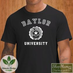 Texas Baylor University Logo T Shirt Men Short Sleeve