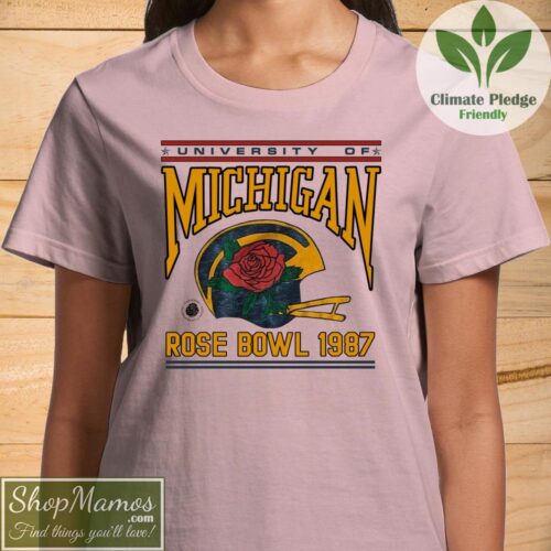 University Of Michigan Rose Bowl 1987 T Shirt Women Short Sleeve