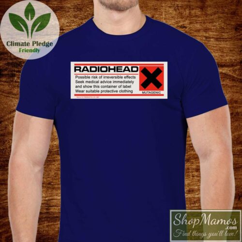 Vintage 1997 Radiohead Mutagenic Shirt Men Short Sleeve