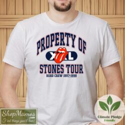 Vintage 90s Property Of Rolling Stones Tour Road Crew 1997-1998 Shirt Men Short Sleeve