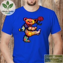 Vintage Grateful Dead Dancing Bear T Shirt Men Short Sleeve