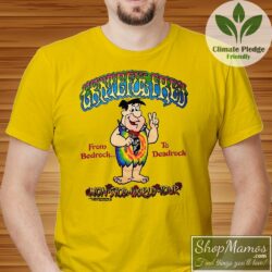 Vintage Grateful Dead Flintstones Shirt Men Short Sleeve