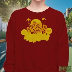 Dr Dre Snoop Dogg The Wash Promo Movie Shirt For Hip Hop Fans 6 Women's Dr Dre Snoop Dogg The Wash Promo Movie For Hip Hop Fans Sweatshirt In Maroon, Front View On Light Wood Background